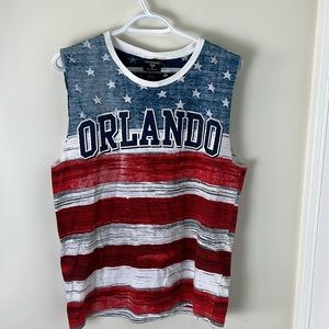 US Apparel Orlando Spell-out Men  Muscle Tank Top Size Small